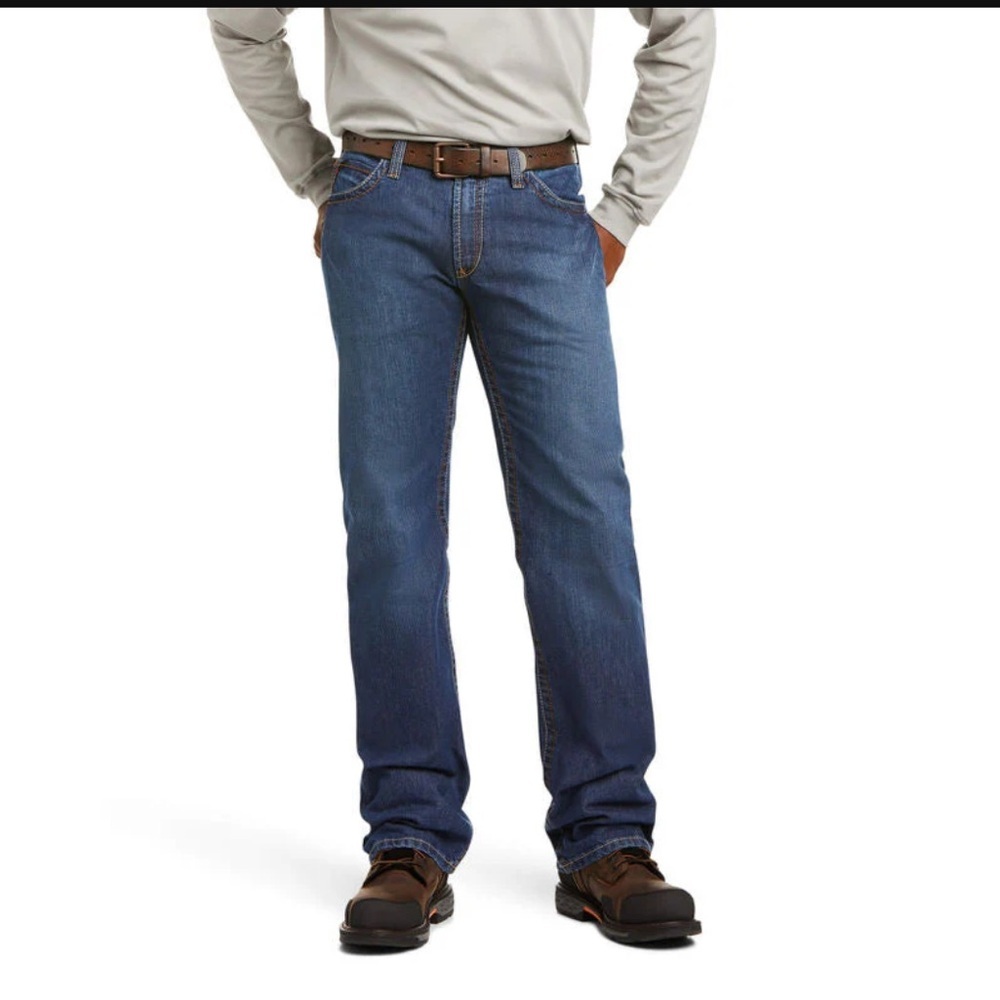 ARIAT FRIMA RELAXED BASIC BOOT CUT JEAN size 32x30 blue jeans